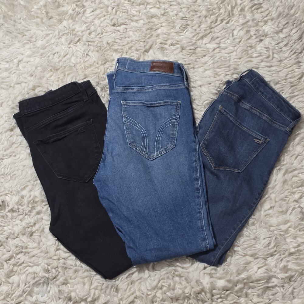 Lot Of 3 Hollister Skinny Jeans Size 9R Juniors Womens
